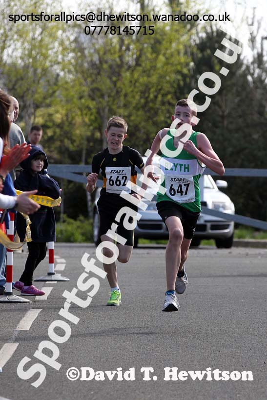 Under-13s boys, Elswick Harriers Relays, Newburn. Photo: David T. Hewitson/Sports for All Pics